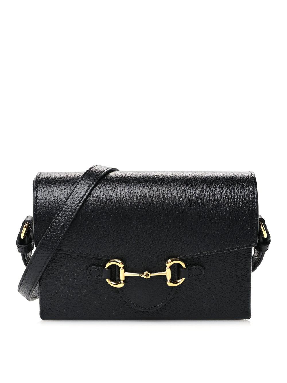 Gucci Calfskin Horsebit Shoulder Bag #368265G10B